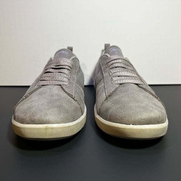 Womens SKECHERS Air Cooled Memory Foam Gray Slip On Sneakers / Size 11 - Picture 3 of 9